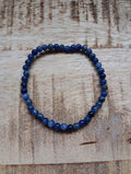 Sodaliet  kogelarmband 4 mm kralen