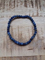 Sodaliet  kogelarmband 4 mm kralen