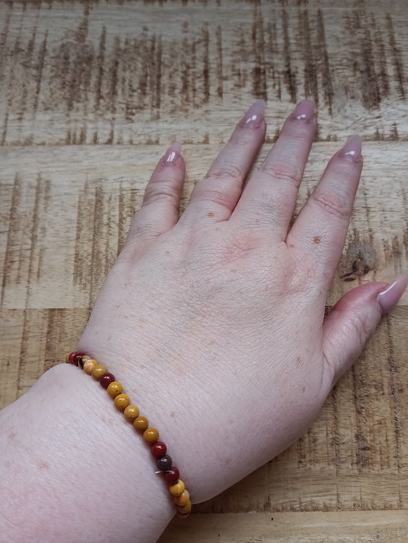 Mookaiet kogelarmband 4 mm kralen