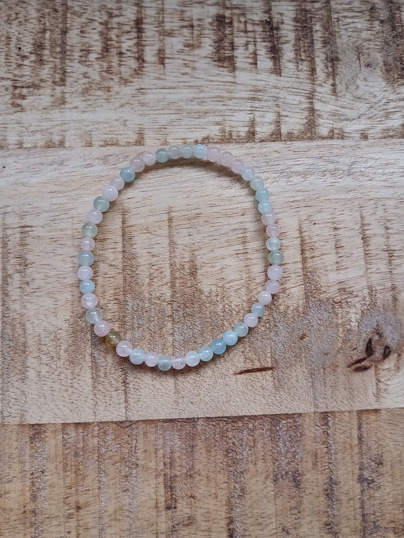 Morganiet kogelarmband 4 mm kralen