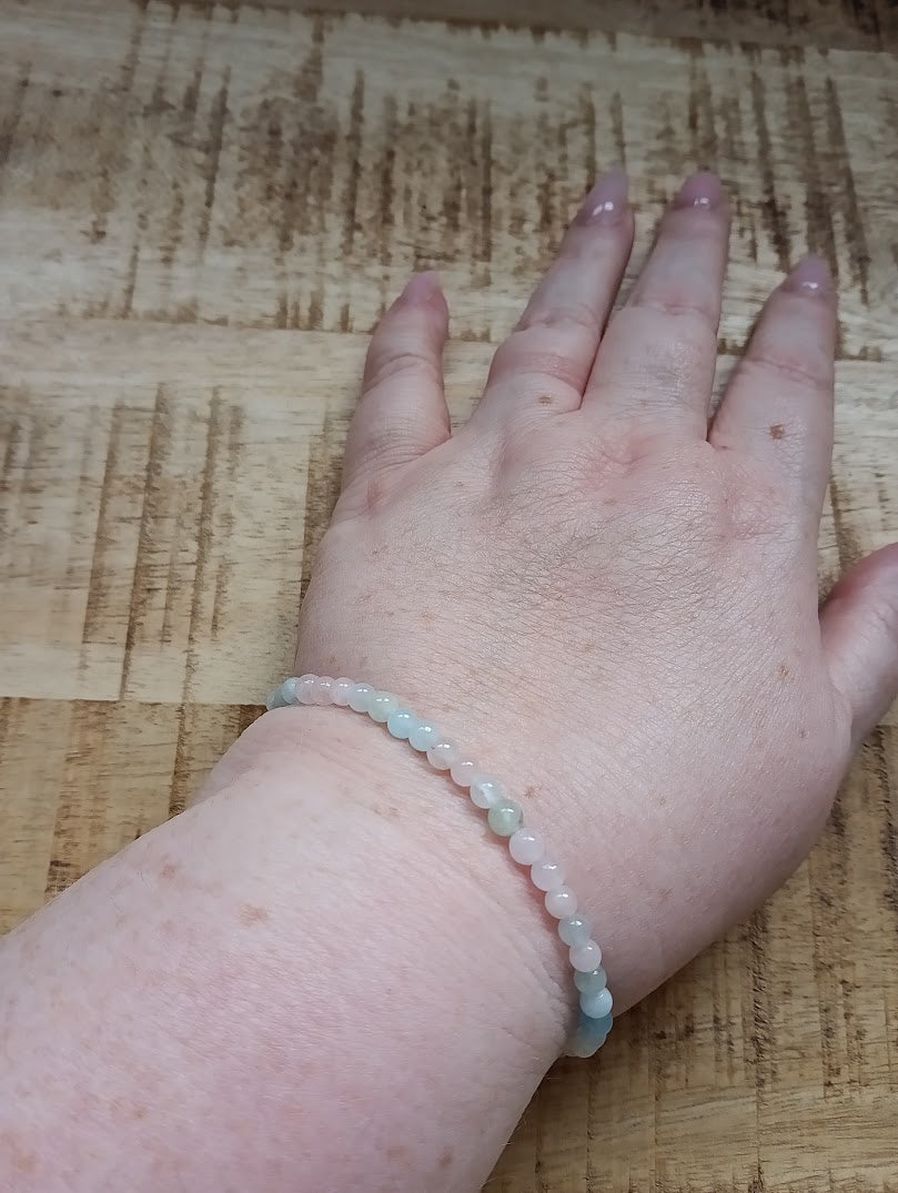 Morganiet kogelarmband 4 mm kralen