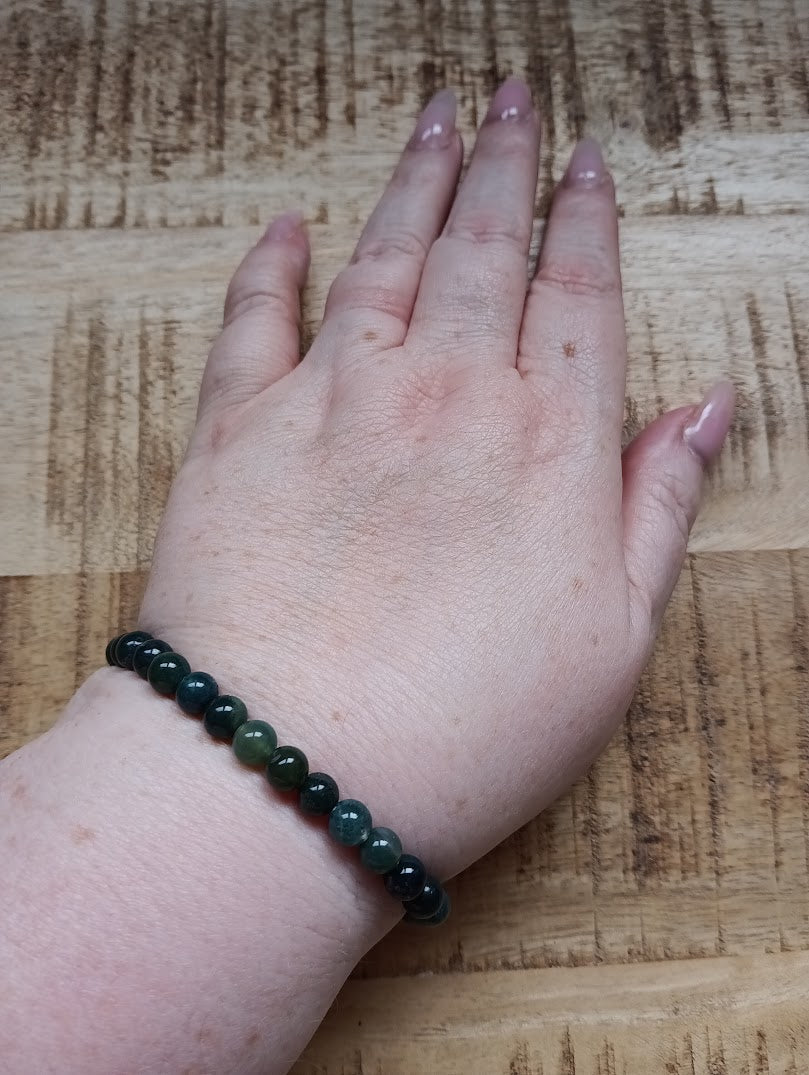mosagaat kogelarmband 6 mm kralenn