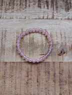 Rozenkwarts kogelarmband 6 mm kralen