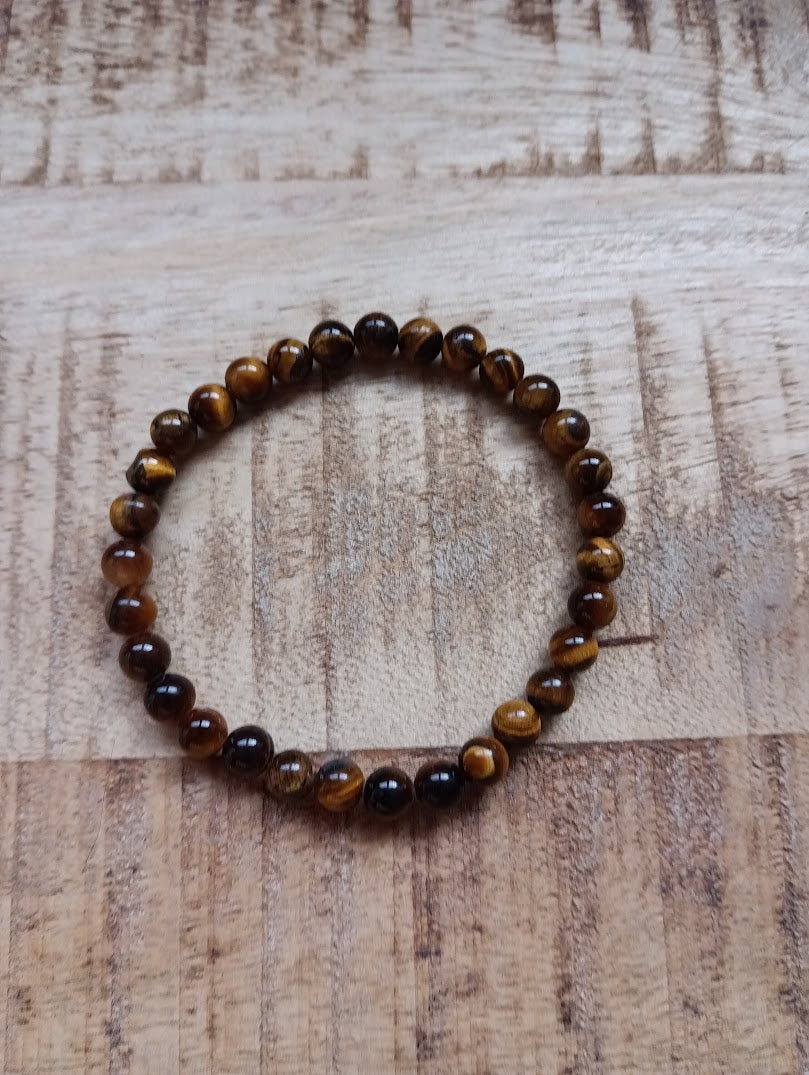 Tijgeroog kogelarmband 6 mm kralen
