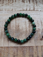 Robijn in Zoisiet kogelarmband 6 mm kralen