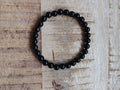 Zwarte toermalijn kogelarmband 6 mm kralen