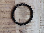 Zwarte toermalijn kogelarmband 6 mm kralen